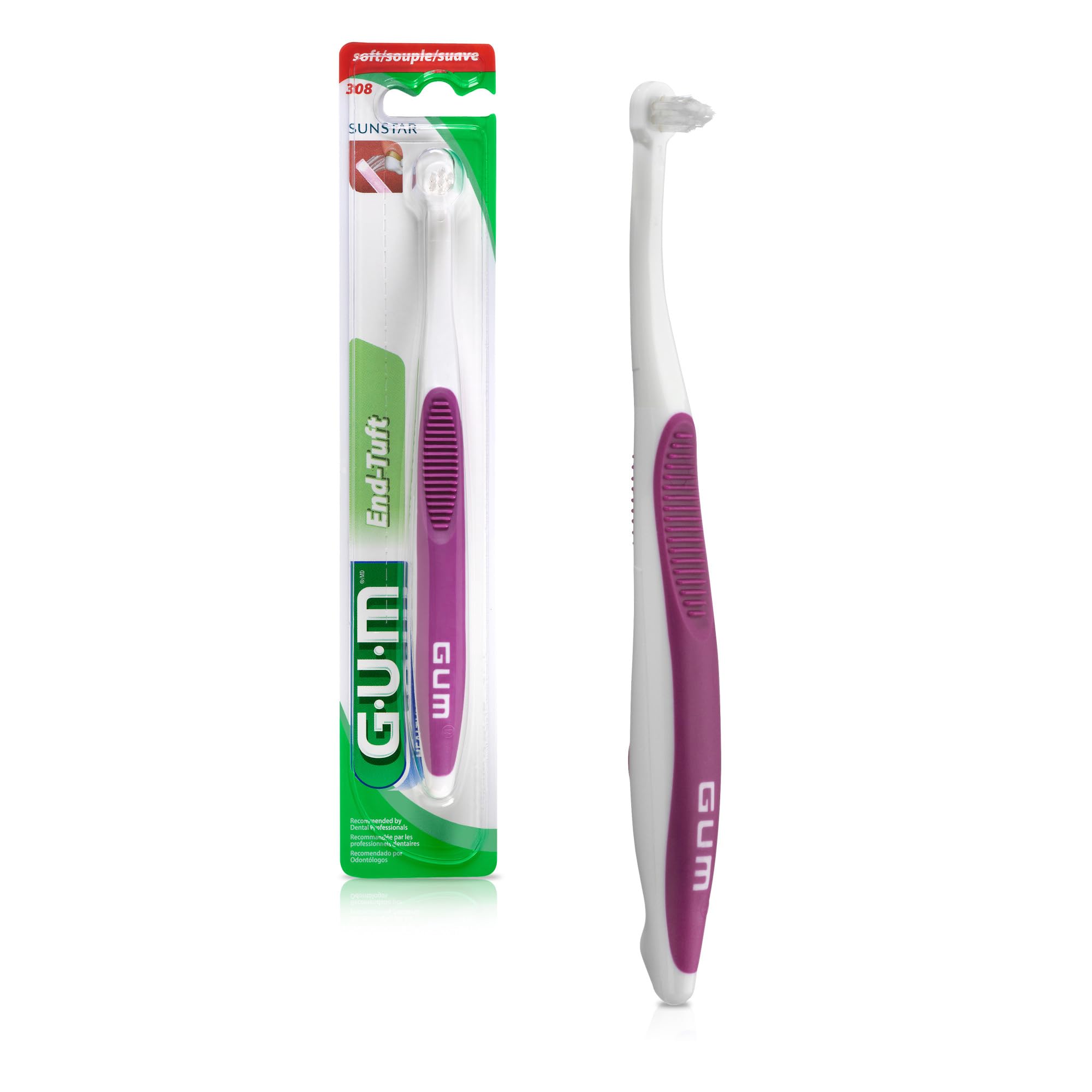 GUM 308RQB Sunstar End-Tuft Toothbrush
