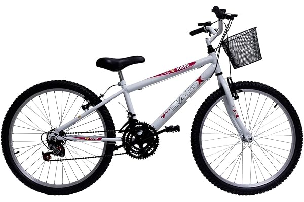 Bicicleta Aro 24 Feminina 18 Marchas Saidx Quadro em Aço Freio V-Brake