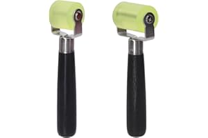 Tanstic 2Pcs Rubber Rollers, 1.2" and 2" Width Silicone Roller, Auto Car Audio Sound Deadening Application Rolling Wheel Roll