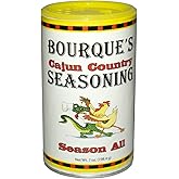 Bourque's Cajun Country Season All - HOT Seasoning, Classic Louisiana Style Spice Blend, 6 oz Shaker (mild)