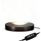 FuoiCorn Wood LED Light Base for Crystal Glass Art,Auto Timer | 4.7 inch| 10-Level Dimming| 3 Light Mode