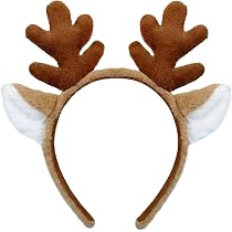 Serre-tête de noël en bois de renne, cerceaux pour cheveux, fournitures