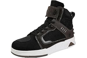 ZHENSI Motorbike Shoes Men Street Motorcycle Boots Side Zip Breathable Anti-Slip with Ankle Support Fashion Motocross Riding,