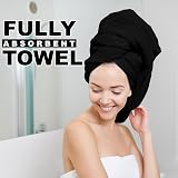 Lions Bath Towels Set of 4 600 GSM Egyptian Cotton Large 75x135cm Black view 7
