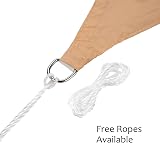 swift Sun Shade Sail 3m x 3m Waterproof Polyester Grey with Ropes view 6