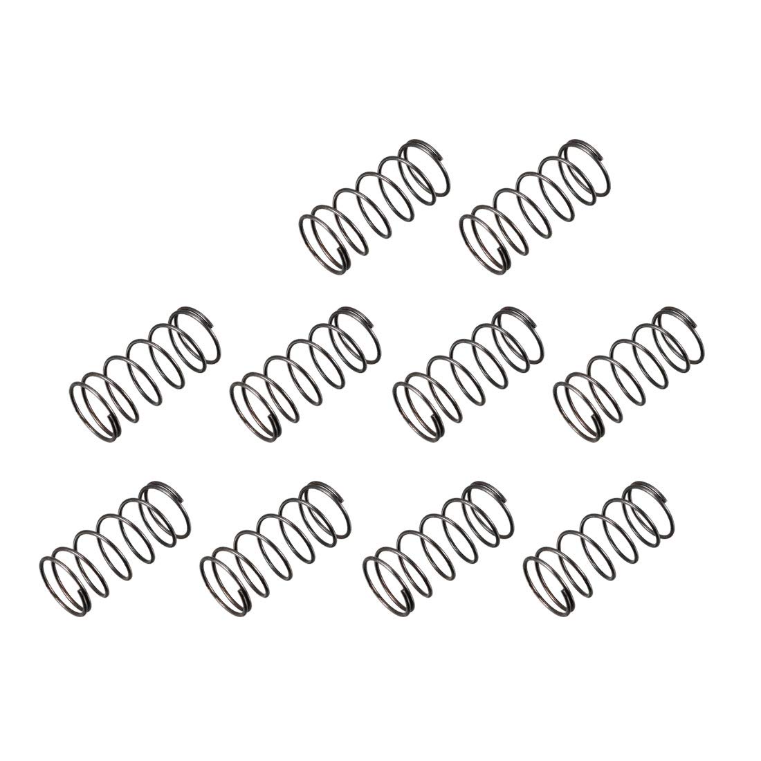 sourcingmap Compression Spring - 1.2mm Wire Dia , 19mm OD , 40mm Free Length Spring Steel Extension Spring,Black,10Pcs