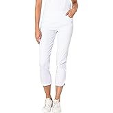 Slim-Sation Womens Pull on Crop with Pockets and Dolphin Hem