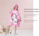 MOKANI Kids Hooded Poncho Towel Pink Unicorn 75x75 cm 6-14 Years view 4
