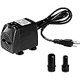Simple Deluxe 160 GPH 8W Submersible Water Pump Power Head with Adjustable Intake for Fish Tank, Hydroponics, Fountains, Aquariums