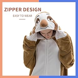 COSUSKET Fitted Unisex Adult Sloth Onesie