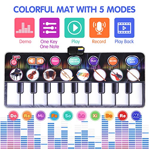 Cyiecw Dance Mat Toys Piano Mat Kids Musical Mat Step Play Mats NonSlip Floor Piano Mat Gifts