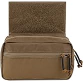 KRYDEX Tactical Drop Pouch Sub Abdominal Carrying Kit Bag Tactical Fanny Pack with Hook and Loop Panel for Tactical Vest Chest Rig (Coyote Brown)