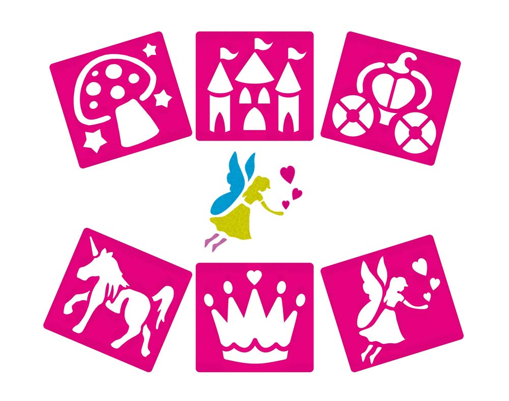 Washable Plastic Stencils - Fairies Themed - 15cm x15cm - Childrens Arts and Crafts