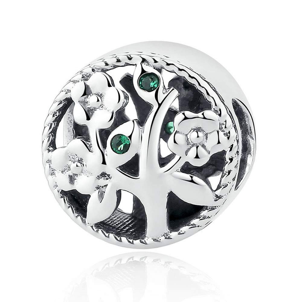 Bijoux Blu Tree of Life Fashion 100% 925 Sterling Silver Tree of Life Bead Charms fit Bracelets Women Beads & Jewellery Making