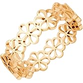 555Jewelry Stainless Steel Rings for Women Daisy Flower Ring Silver Vintage Rings Wedding Jewelry Engagement Band Floral Style Stackable Little Pinky Thumb Ring US Size 7-9