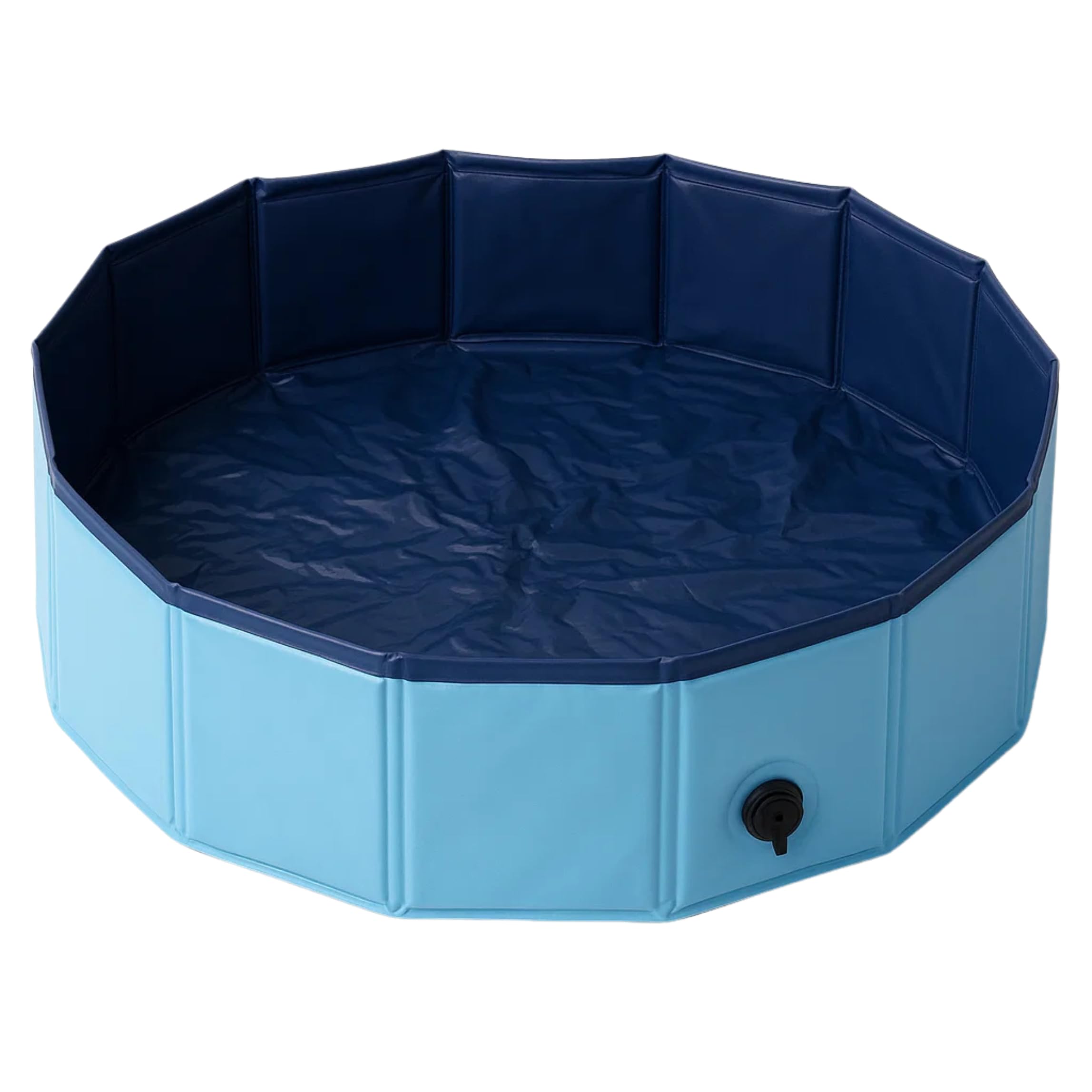PawPride Foldable Dog Swimming Pool, Paddling Pool and Bath Tub - Durable Flexible Collapsible PVC Fabric, Sturdy Walls, Easy Drainage, suitable for Dogs Cats (M) 80x80x120cm