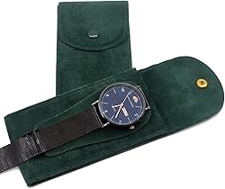 xianshengle Portable Velvet Watch Snap Pouch Travel