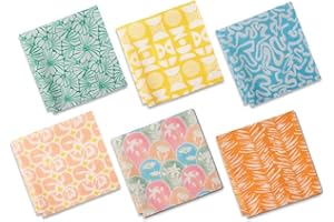 HexaFun 100% Pure Organic Cotton Unisex Handkerchief, Multi-color & Printed, Soft & Stylish, Hankies for Men & Women