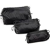 Peak Design Ultralight Terra Shell Packing Cube Bundle, Black, Travel Cubes with Strap Attachment Points and Luggage Pass Through, Zipper Opening, Travel Organizer for Men and Women, Sizes XXS, XS, S