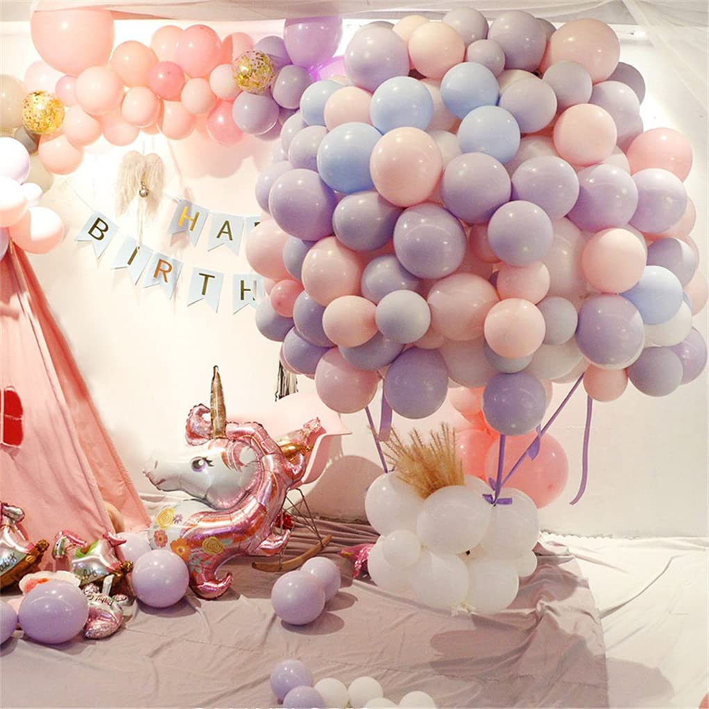 5 Inch Pastel Balloons 200 Pack Rainbow Mini Balloons Candy Color Latex Balloon for Birthday Baby Shower Unicorn Wedding Party Decorations