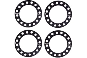 VLAOSCHI Black 8x6.5 8x165.1 8x170 8x180 Wheel Spacers 1/4 Inch (6mm) Compatible with Chevy GMC-Ford-Dodge-Ram 8 Lug for Sierra Silverado 2500 3500 | F250 F350 Super Duty | RAM-2500 3500 - Pack of 4