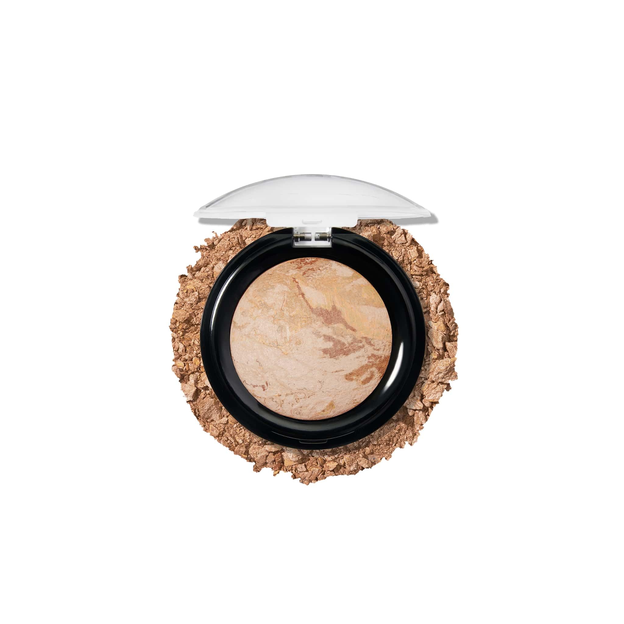 LAURA GELLER Baked to Go Balance-n-Brighten Colour Correcting Powder Foundation (Medium) Travel Size Buildable Light to Medium Coverage Baked Foundation, Demi-Matte Finish