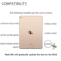 A1484 Battery Replacement for iPad 5th 6th 7th 8th
