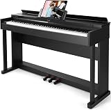 Artist Hand 88 Weighted Keys Digital Piano with Stand 3 Pedals USB MIDI