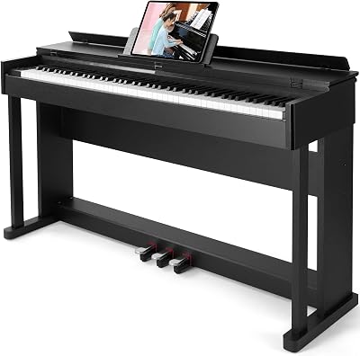 Artist Hand 88 Weighted Keys Digital Piano with Stand 3 Pedals USB MIDI