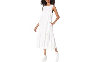 The Drop Women's Ilana Loose Sleeveless Wide-Hem Poplin Maxi Dress