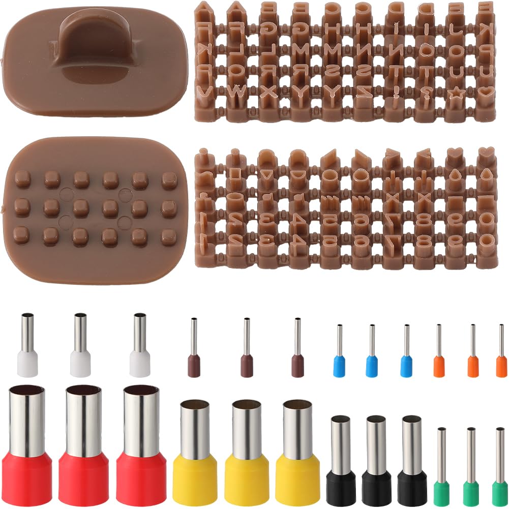 CRASPIRE 141Pcs Letter and Number Stamps 8 Size Cutters Dies Set Clay Cookie Initial Alphabets A-Z Symbol Kits Small Tools Press Embosser Cutter for Biscuit Pottery DIY Baking Ceramics Fondant