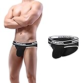 ZONBAILON Mens Sexy Front Opening Fly Access Briefs Low Rise Bulge Enhancing Pouch Bamboo Viscose Underwear Pack