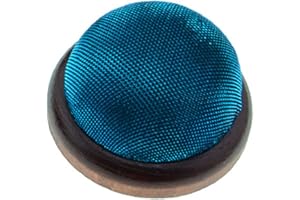 ChezMax Sequins Pincushion Holder Wooden Base Pin Cushion Sewing Needle Holder Handmade Clip Stand Sewing Accessories for Sewing Master DIY Home Use Blue