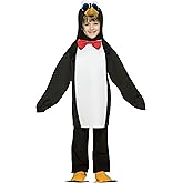 Rasta Imposta Lightweight Penguin Costume, Black and White, Child Size 4-6X