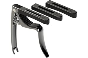 TEMVOX Guitar Capo with 3 Interchangeable Silicone Pad,Fits Different Guitar Fretboard Curvatures，Suitable for Classical Guitar Acoustic Guitar Electric Guitar Mandolin, etc