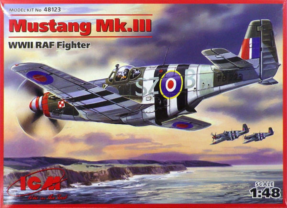 ICM ICM48123 1:48-Mustang Mk.III WWII RAF Fighter, 20.47 x 23.5 x 8.48 cm