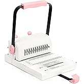 Vagbstu Cinch Book Binding Machine with Slide Ruler for Wire or Spiral | 20 Sheet Capacitys,For DIY Notebooks,Album, Journals, and Calendars,Office, Home &amp; Studio Use