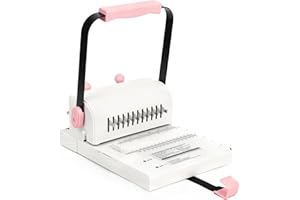 Vagbstu Cinch Book Binding Machine,2:1Spiral Binding Machine with Slide Ruler Compatible with Wire or Spiral Coils,20 Sheet C