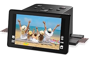 DIGITPRO Film and Slide Scanner – Convert 35mm, 126, 110 Film Negatives & Slides to 22MP Digital Photos – Negative Scanner with 5” LCD, Easy-Load Inserts – Quickly Convert Negatives & Slides