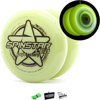 YOYO FACTORY SpinStar LED YoYo - Light Up Beginner Trick Yo-Yo for Kids