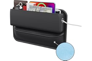 Wanfuder Car Seat Gap Filler Leather Car Seat Organizer and Storage Automotive Accessories - Front Seats Car Adjustable Gap Filler for Phones, Glasses, Keys, Cards1