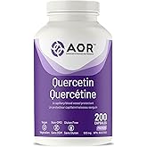 AOR Quercetin 500 mg, 200 Capsules 100-Day Supply - Vegan, Non-GMO and Gluten-Free Quercetin Supplement for Seasonal Discomfo