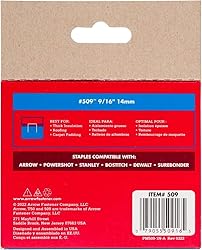 Arrow Fastener 50924 9/16" T50 Staples
