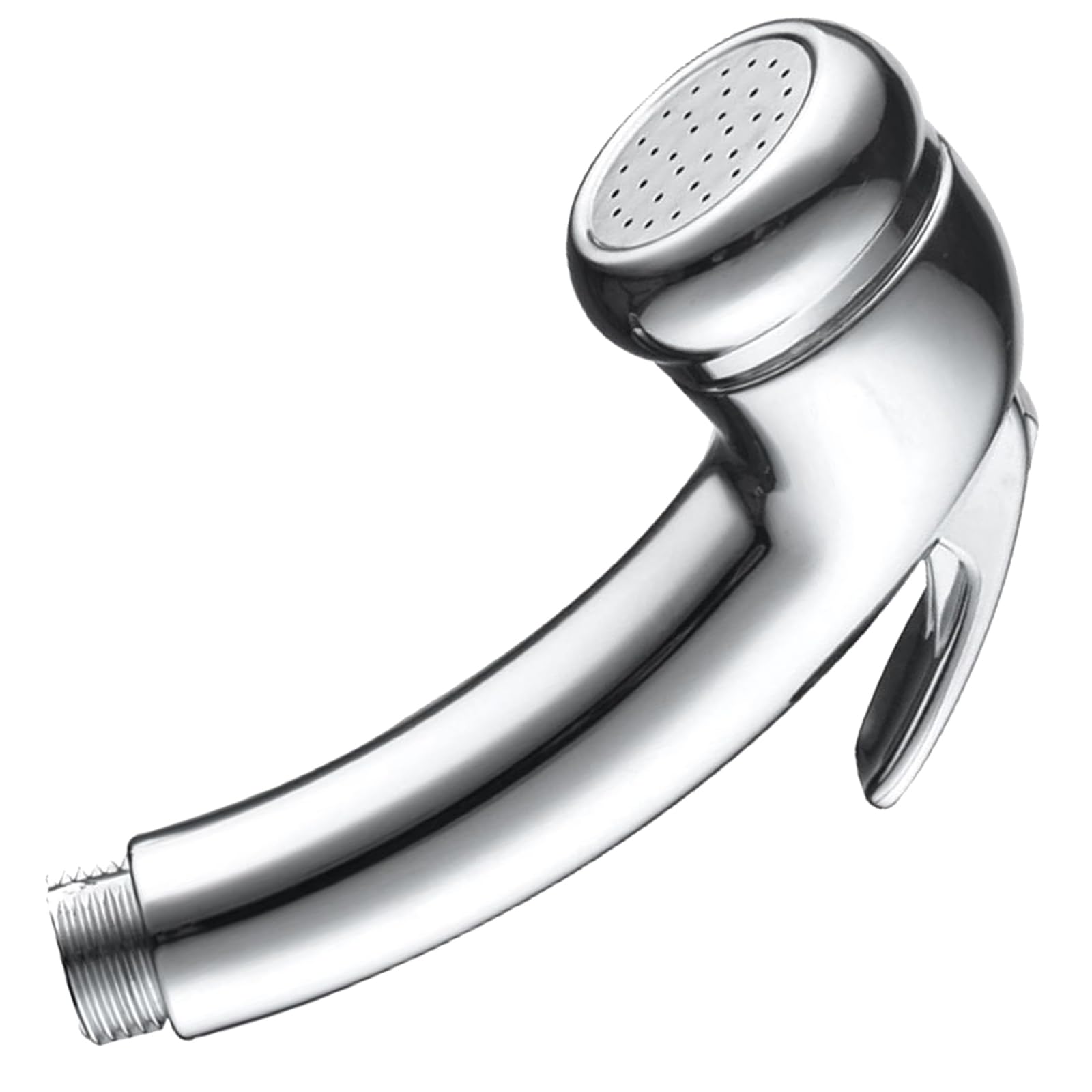 Amazleer High Pressure Shower Head with On/Off Button, 1/2" Thread Handheld Shower Head Replacement Plated Water-Saving Shower Head for Bathrooms, RVs, Pet Cleaning, Hair Salons (1)