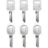 3 "A" Ignition 320588 + 3 "B" Door Trunk 320589 Key Blanks Compatible with GM Vehicles, Brass Key Blank for Select Chevrolet, Buick, Pontiac, Oldsmobile Models