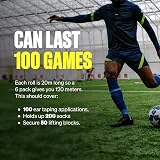 SPORTTAPE 6 Rolls Blue Sock Tape 1.9cm x 20m for Football Rugby view 5