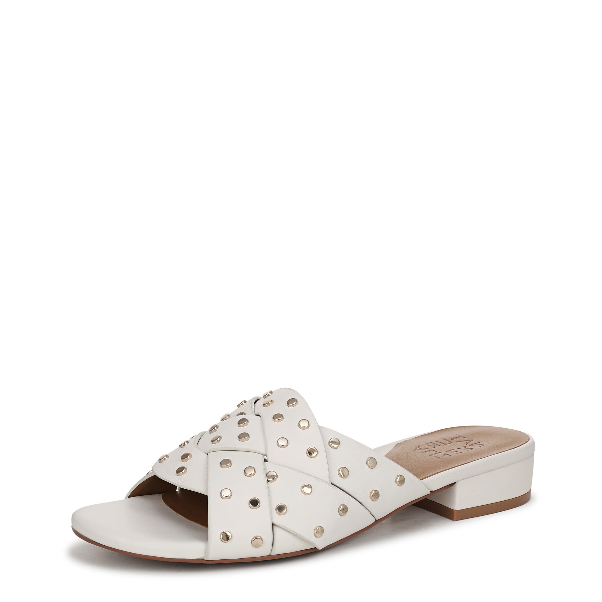 Naturalizer Womens Morena Slide Sandal Warm White Leather 11 W