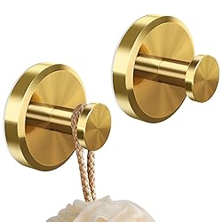 STWWO Suction Cup Hooks for Shower, Gold Shower