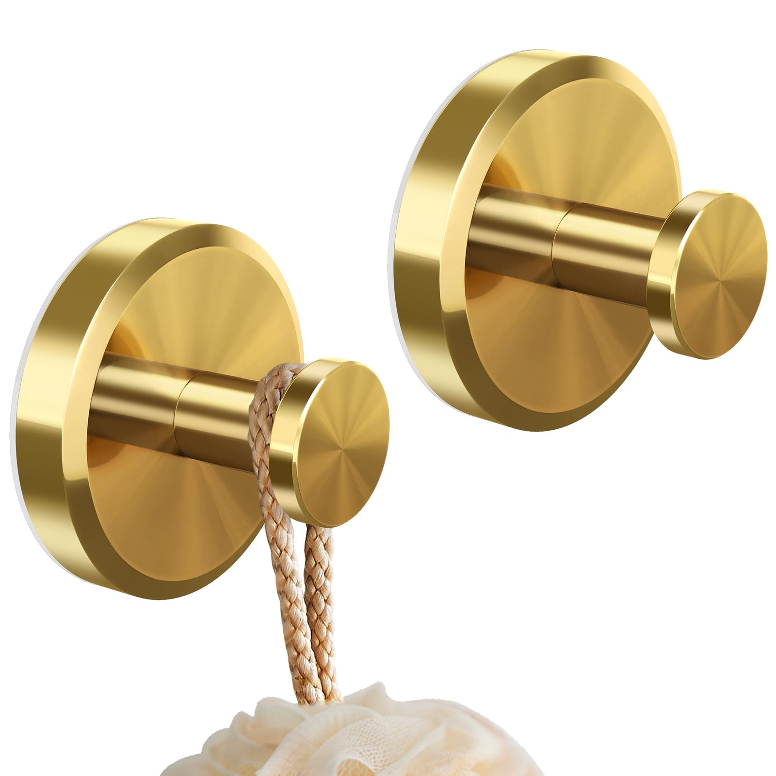 STWWO Suction Cup Hooks for Shower, Gold Shower
