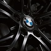 BMW 36122455268 Floating Center Caps Compatible with All Original Alloy Wheels with 5x112 Bolt Pattern 56mm Roundel (Set of 4)
